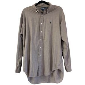 Ralph Lauren Blake Brown Button Down Men’s L Preppy Academia Old Money Classic